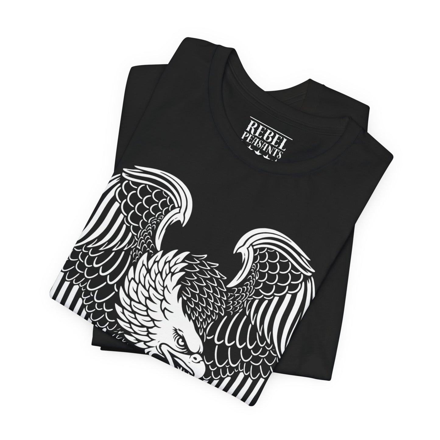Eagle Skull Tattoo Tee — Subtle White Graphic T-Shirt