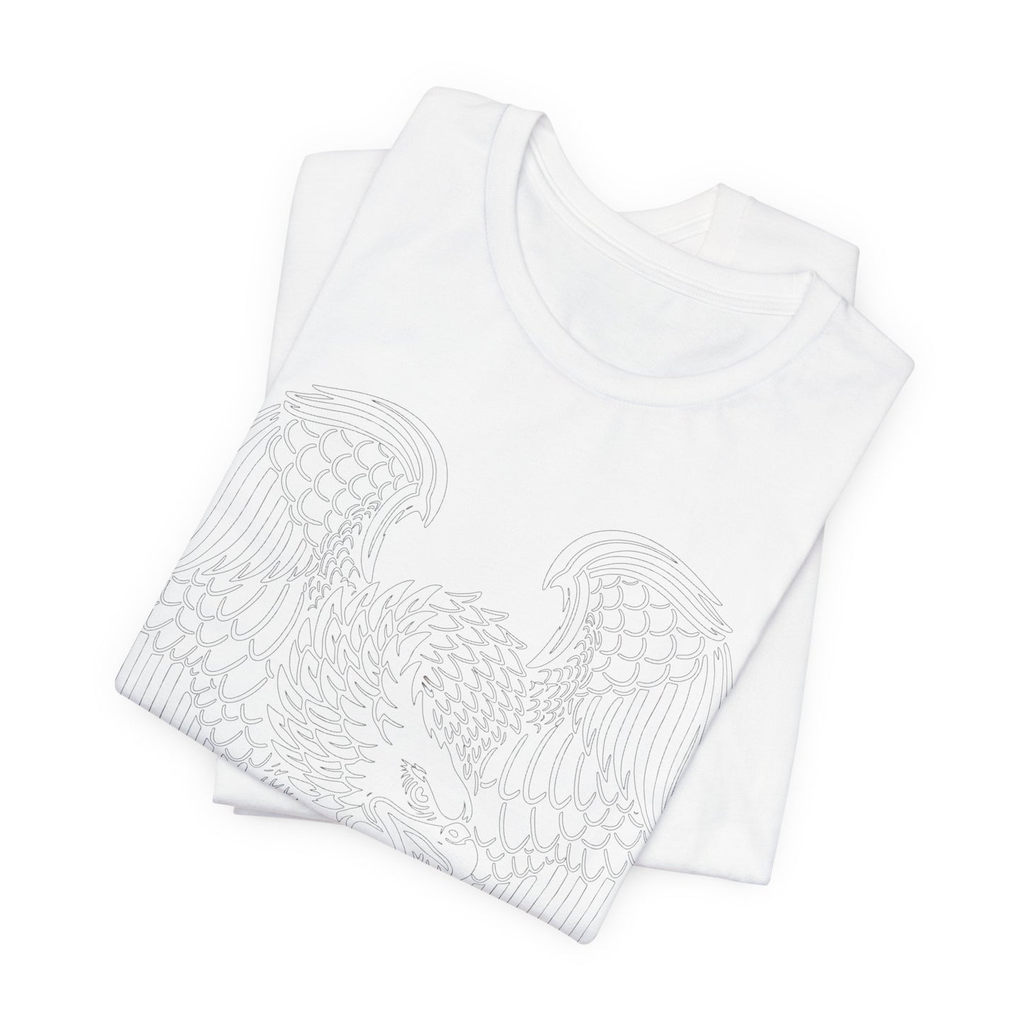 Eagle Skull Tattoo Tee — Subtle White Graphic T-Shirt